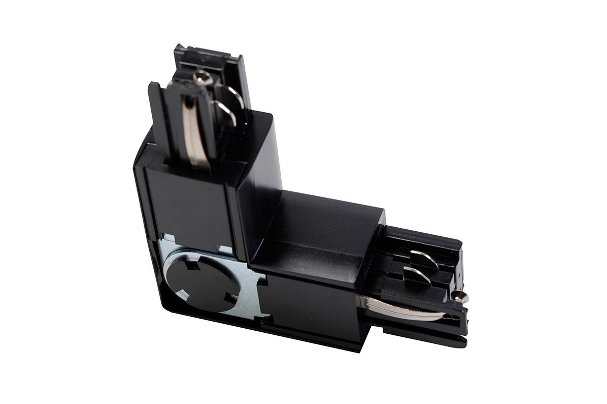 L 90° Adjustable Connector for X-RAIL Three-Phase Busbar, 101x101mm, inner/outer, black