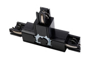 Conector T ajustable para barra colectora trifásica X-RAIL, 166x101mm, interior/exterior, izquierda, negro