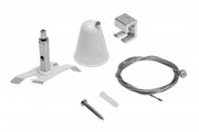 Suspension Kit for X-RAIL Three-Phase Busbar, 1.5m wire, Easy Click mounting, micropositioner, white