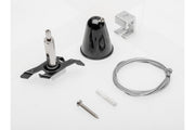 Suspension Kit for X-RAIL Three-Phase Busbar, 1.5m wire, Easy Click mounting, micropositioner, black