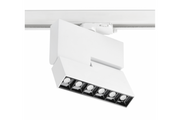 LED track light fixture SIERRA,18W,1620lm,AC220-240V,50/60 Hz,PF>0,9,Ra?80,IP20,IK08,4000K,48°,white