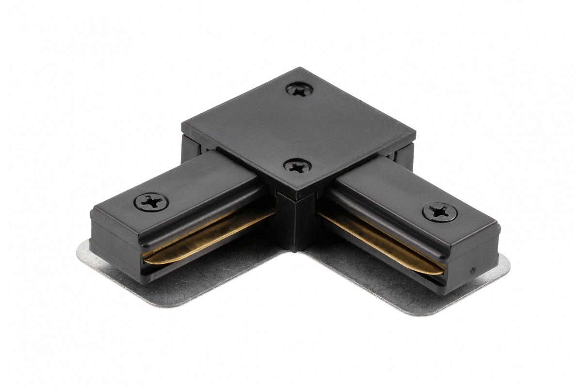 Angle switch "L" for 1-phase, 2-line rail, black