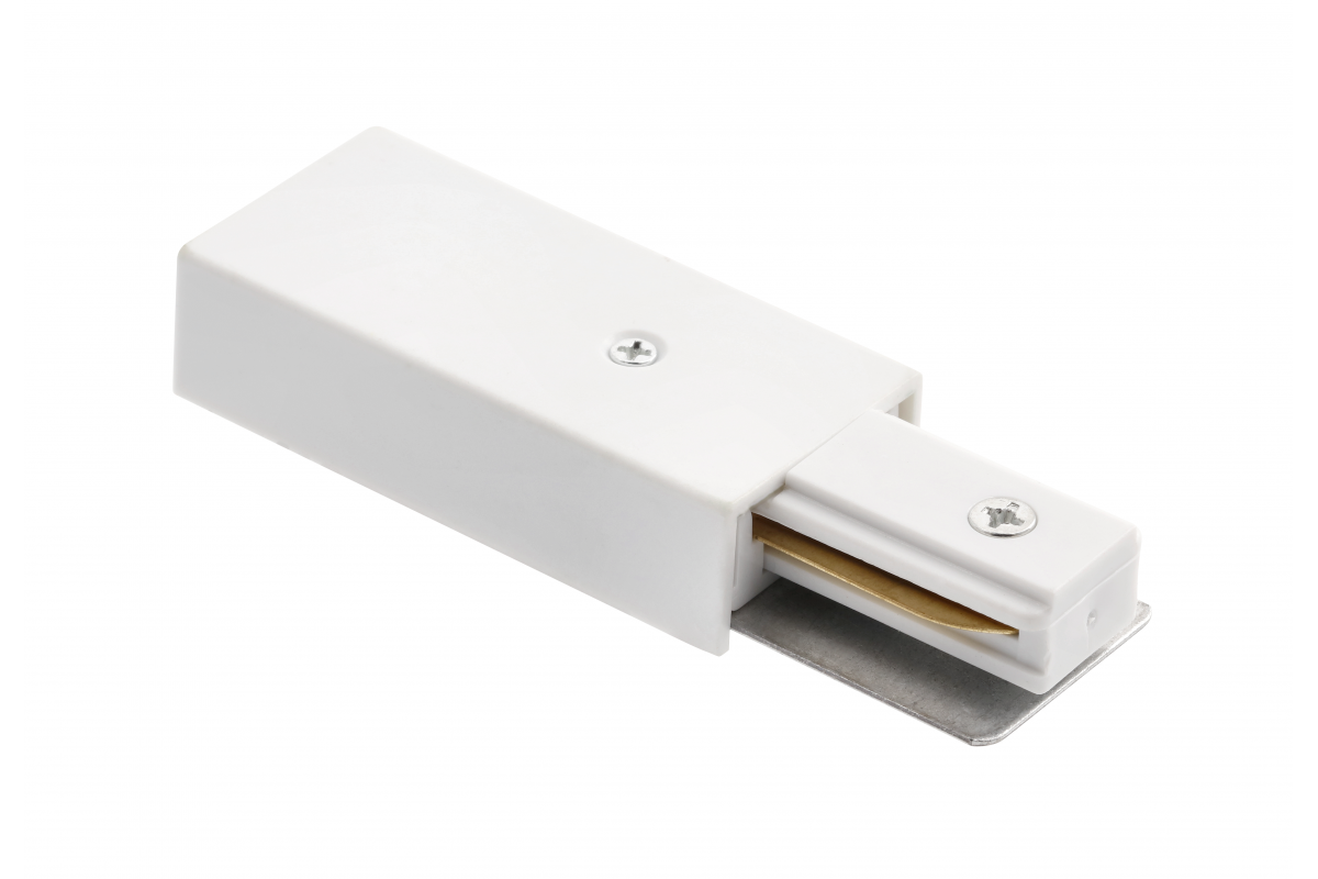 Power terminal for 1-phase, 2-line rail, white