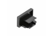 End cap for 1-phase, 2-line rail, black