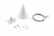 1-Phase, 2-line rail hanging kit, white