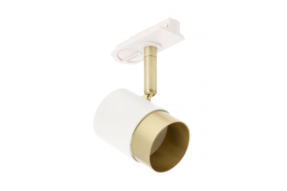 Luminaire for 1-phase busbar, ORIO, GU10, max.20W, AC220-240V, 50/60Hz, IP20, round, white