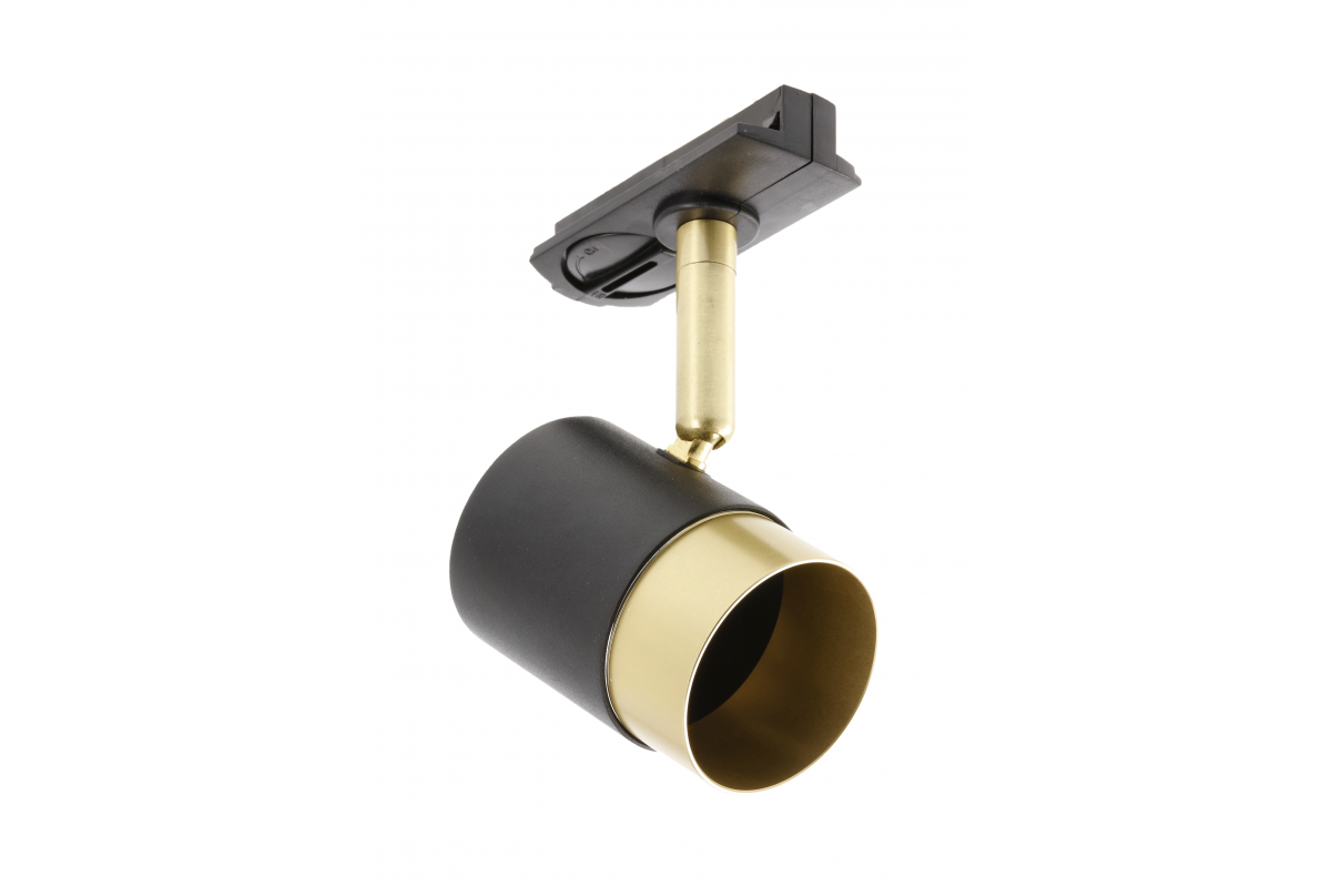 Luminaire for 1-phase busbar, ORIO, GU10, max.20W, AC220-240V, 50/60Hz, IP20, round, black