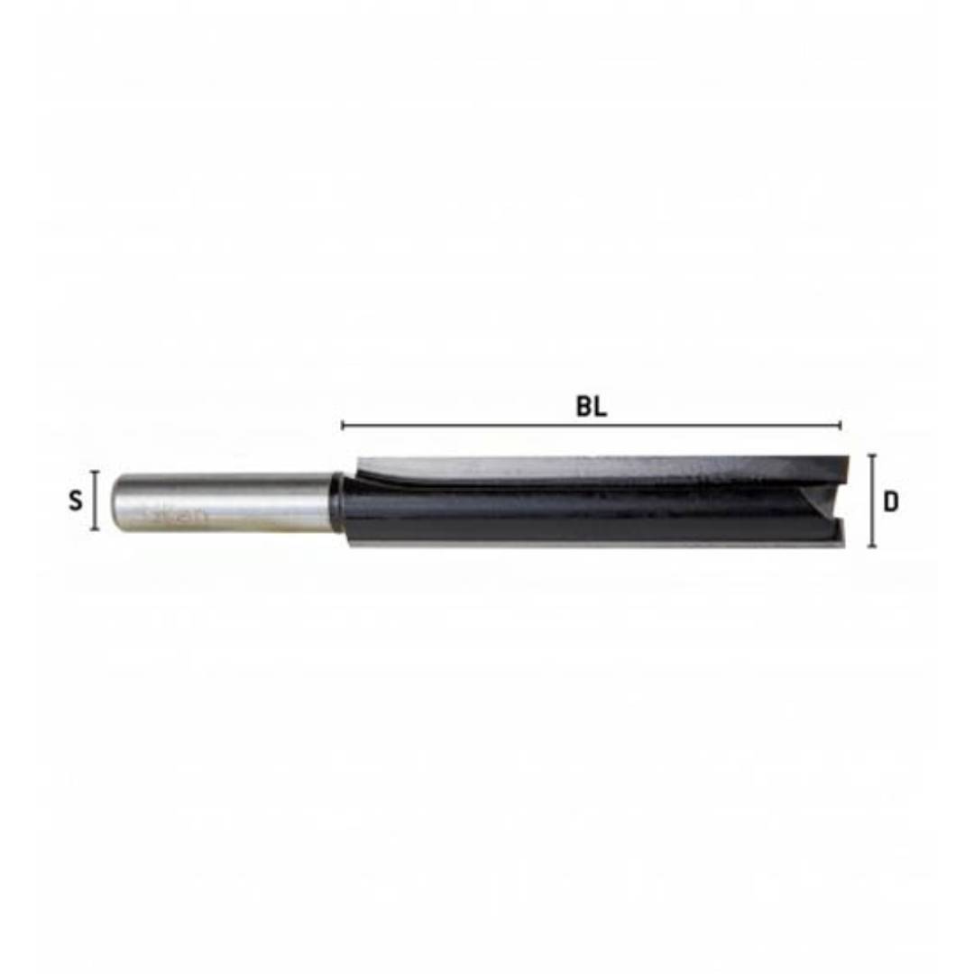 UKEN U27820 Router Bit Straight 6MM X 6 X 18.2 (S X D X BL)