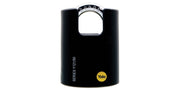 Y121/50/132 - Yale Classic Series Outdoor Black Plastic Cover Brass Padlock (Boron Shackle) 50mm