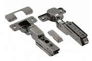 HC twin hinge, 3D screw adjustment, w/out euro screws, packed in polybag with caps, black