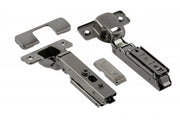 HC straight hinge, 3D screw-type adjustment, non-Euro, packed in polybag with caps, black