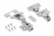 Hydraulic cup hinge concealed + roller H=0 with 4 holes without euro screws