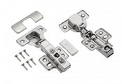ECHC hydraulic hinge, straight  + H=0 slide with 4 holes, without direct fixing screws