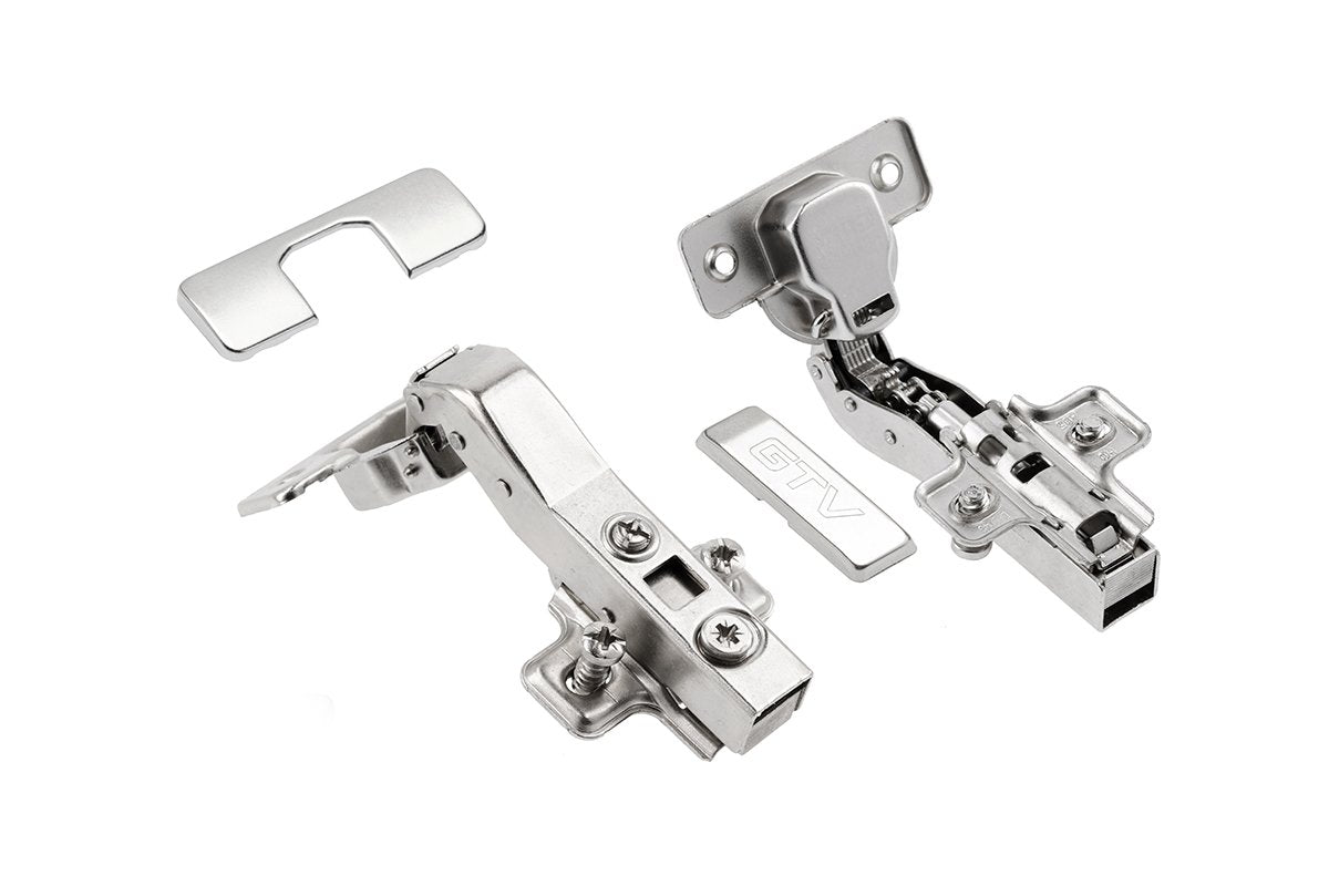 Self-closing hinge/hydraulic angular 45° roller H=0 with euro screws