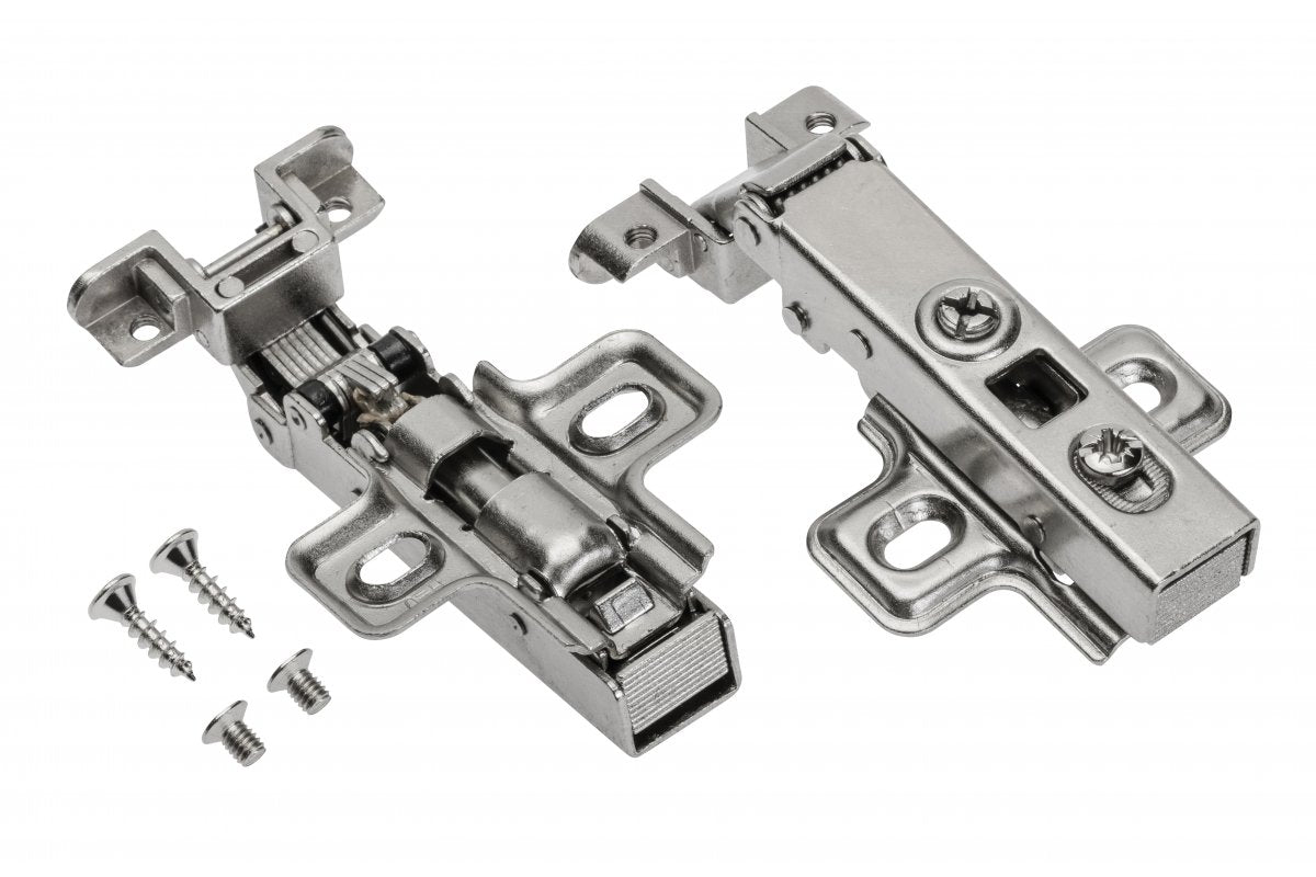 Hinge for aluminium frames CLIP-ON H=0, with euro screw