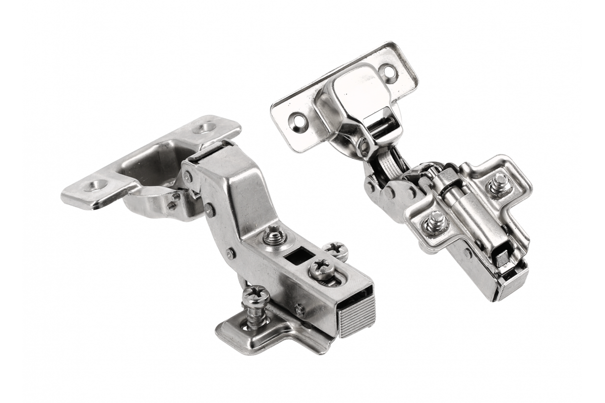 Hydraulic recessed hinge H=0 with direct fixing screws