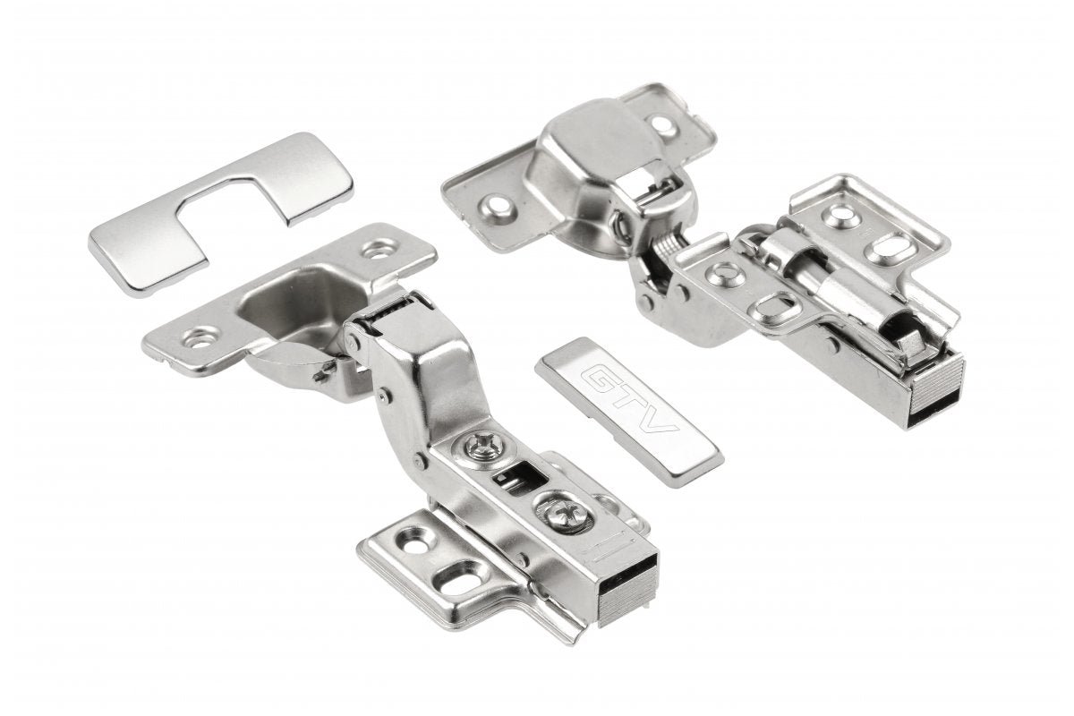 Hinge recessed hc , guide H = 0 with 4 holes without euro, 2 pcs in package + end caps + plugs