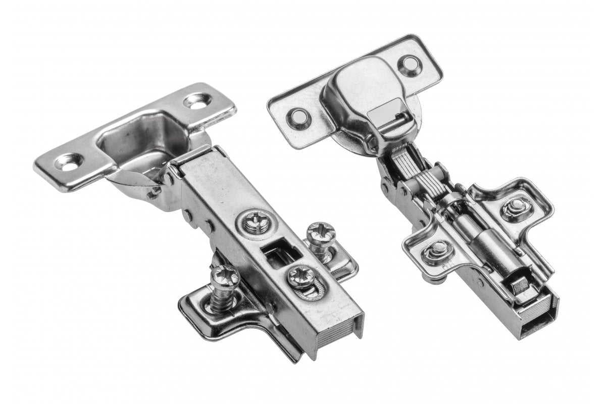 Hydraulic cup hinge, straight, h=0 with euroscrews