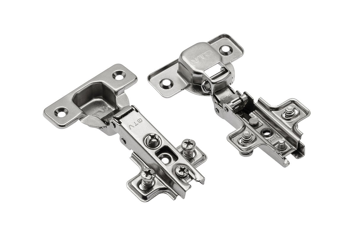 Hinge surface mounted with euroscrews, roller H=2, made up