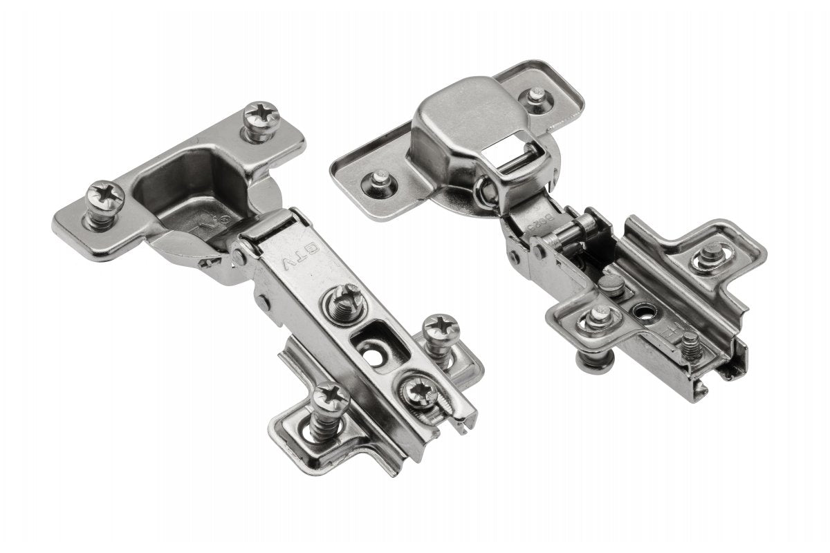 Hinge GTV straight, spacing 48mm, roller h=0  with euro screws in cup and roller