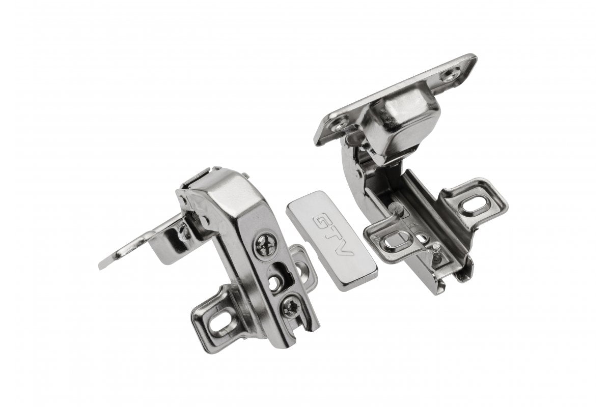 Hinge GTV FI 35mm 90 degree, short arm, plate H=6 without euro