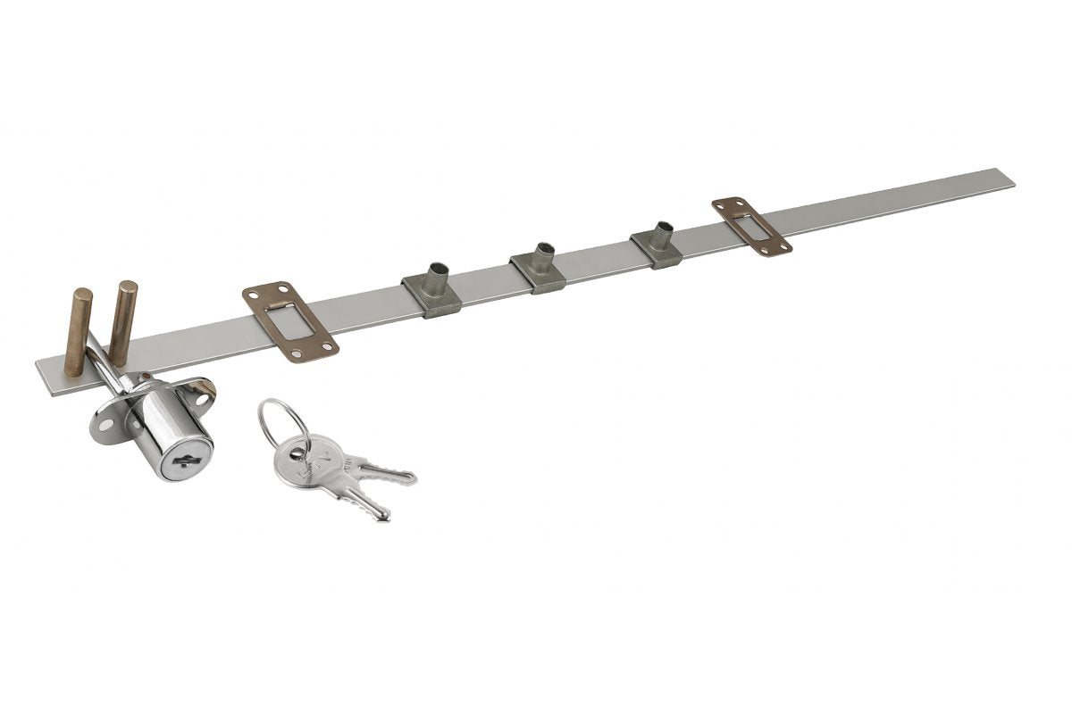 Central locking 288x500 chrome- plated, steel wrench