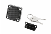 Square lock 138 (chrome) steel mechanism, steel key, black