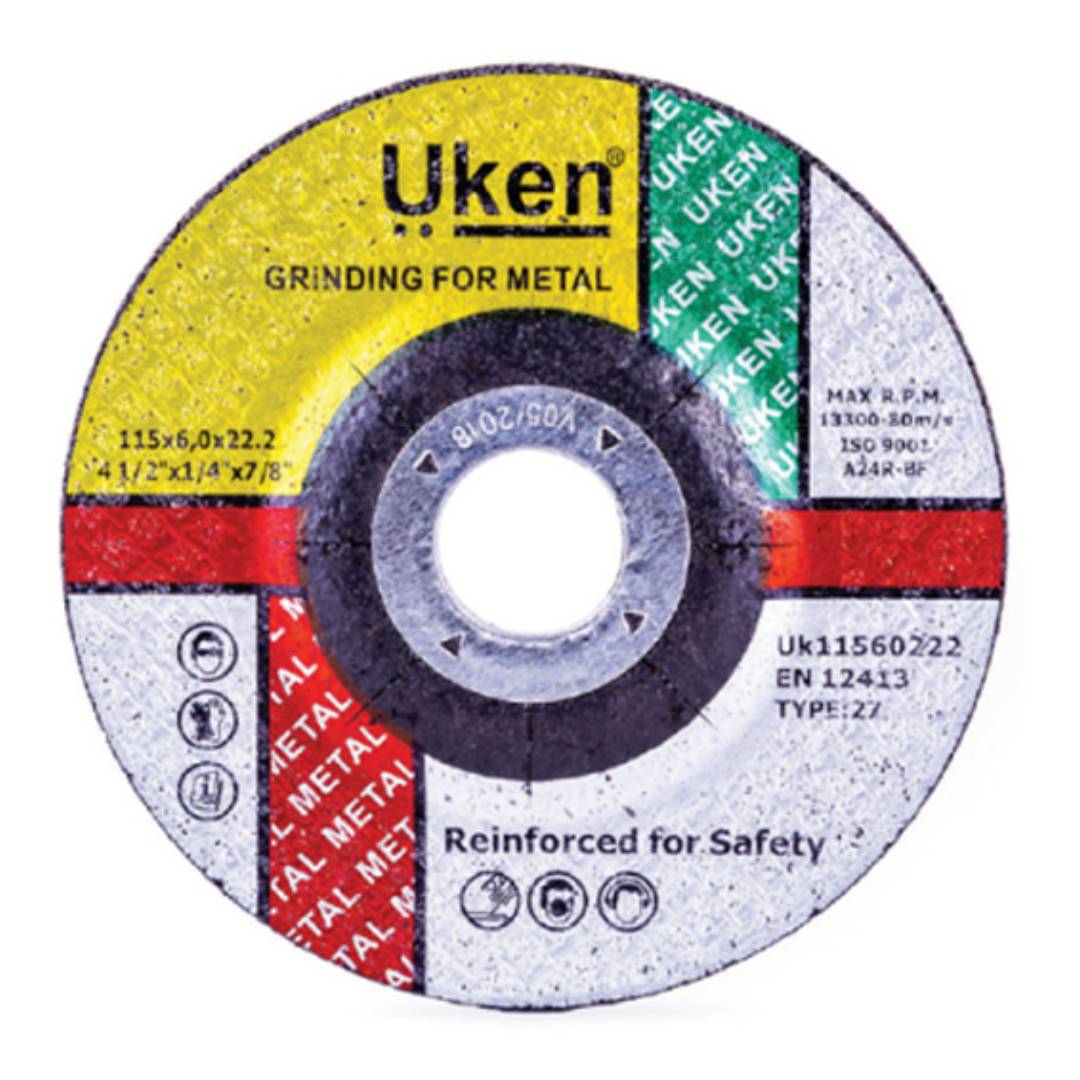 UKEN 615001 Grinding Disc Metal 4.5" 115 X 6.0 X 22.23 MM
