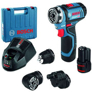 Bosch Cordless Driver Drill Lithium Ion 12V + 3 Attachments GSR 12V-15 PTW06019F60L0