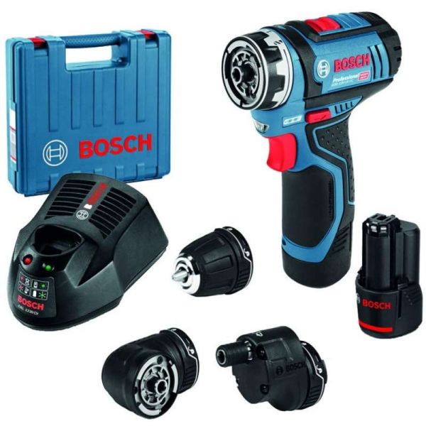 Bosch Cordless Driver Drill Lithium Ion 12V + 3 Attachments GSR 12V-15 PTW06019F60L0
