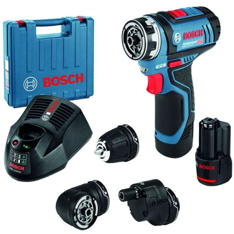 Bosch Cordless Driver Drill Lithium Ion 12V + 3 Attachments GSR 12V-15 PTW06019F60L0