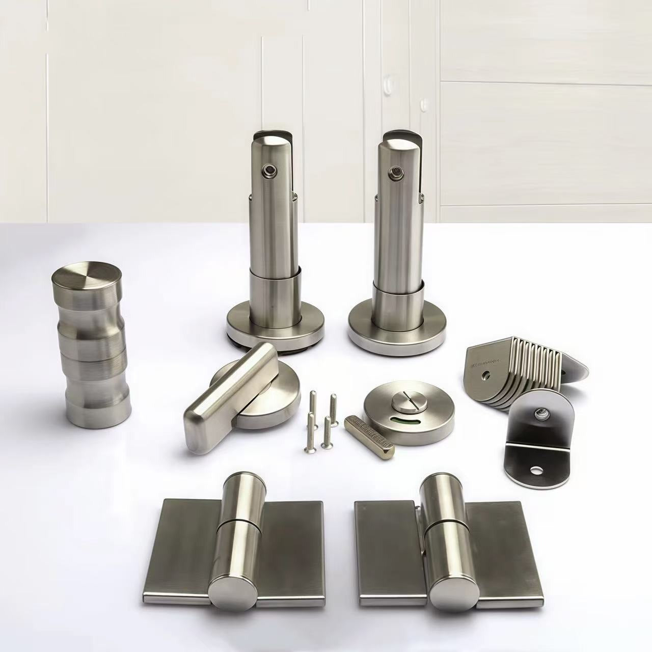 304 Stainless Steel Compact Panel Toilet Cubicle Partition Bathroom Accessories Hardware Fittings
