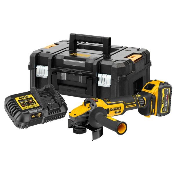 Dewalt Cordless Angle Grinder 125mm XR FlexVolt 18V With Battery 6.0Ah & Charger DCG409T1-QW