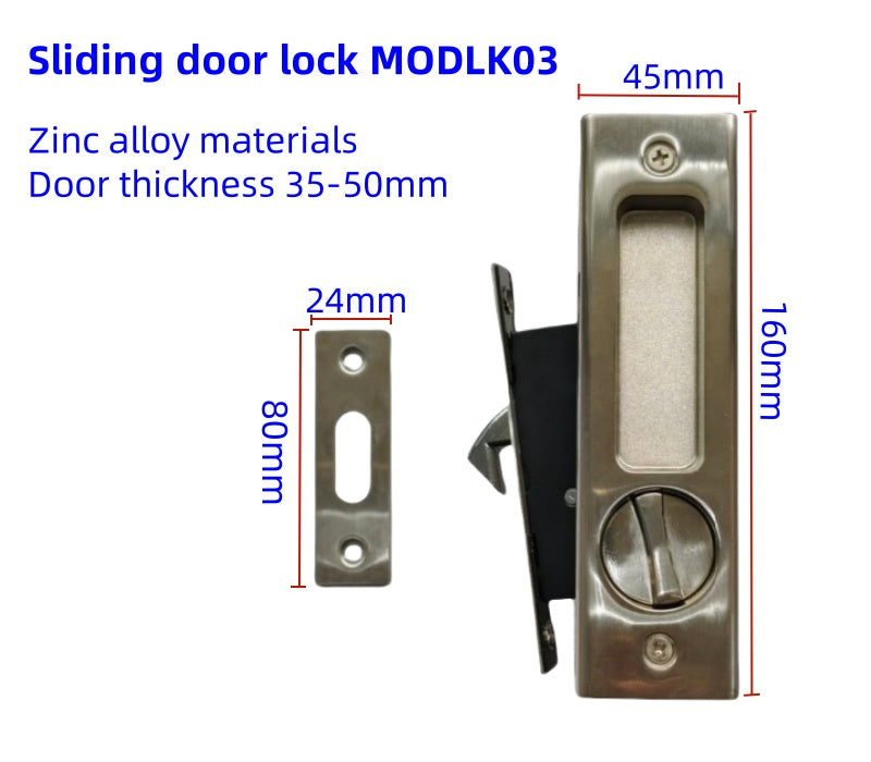 Sliding Lock Hook type Bathroom Black