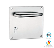 مقبض طبق مربع لامع من الفولاذ المقاوم للصدأ 170 × 170