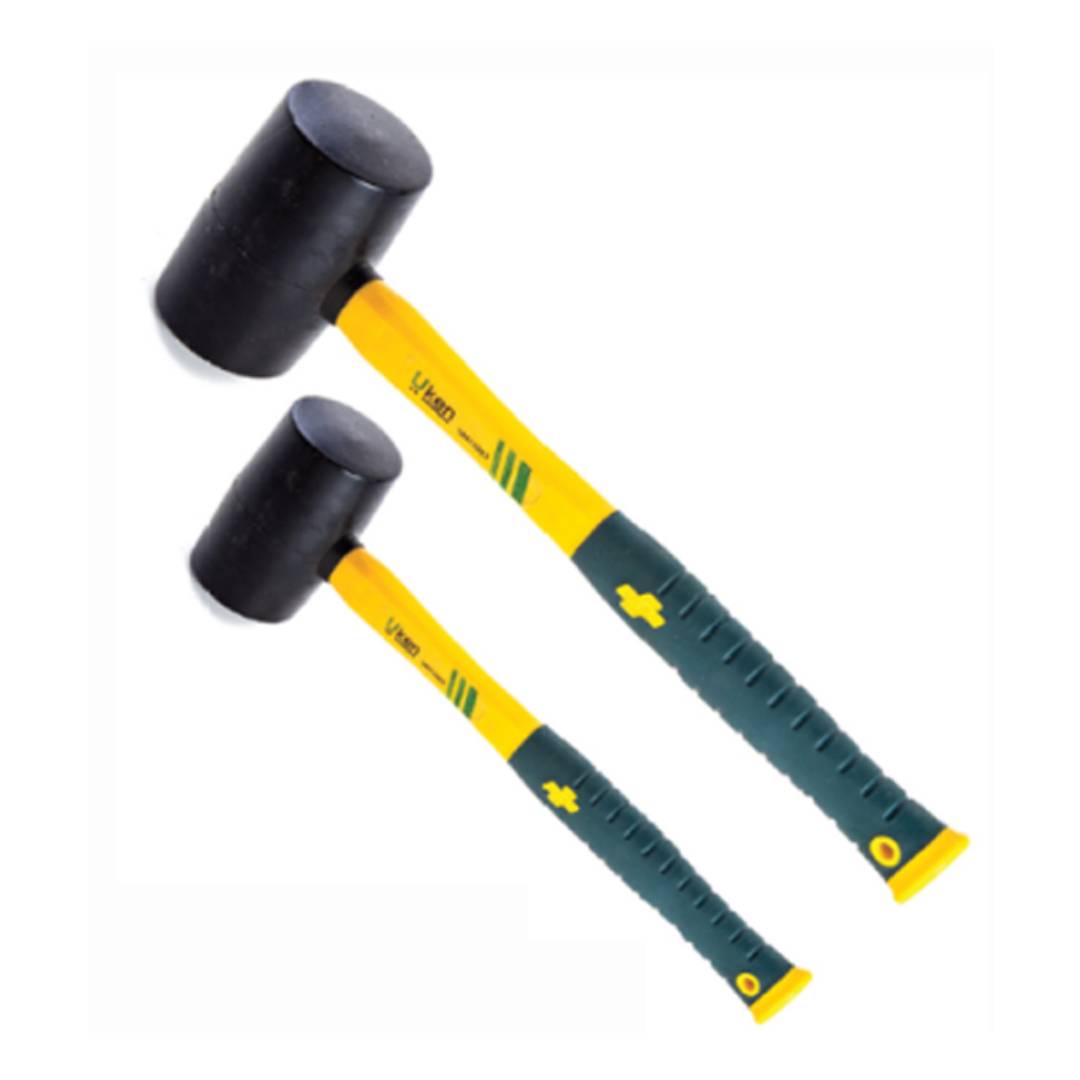 UKEN UH19312 Rubber Hammer 12 Oz Fiber Handle