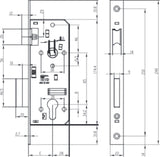 Iseo Lock Body 45mm 200N456E