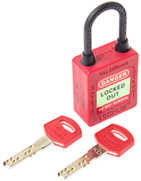 Safety Padlock Red (two keys )LOTO 40mm