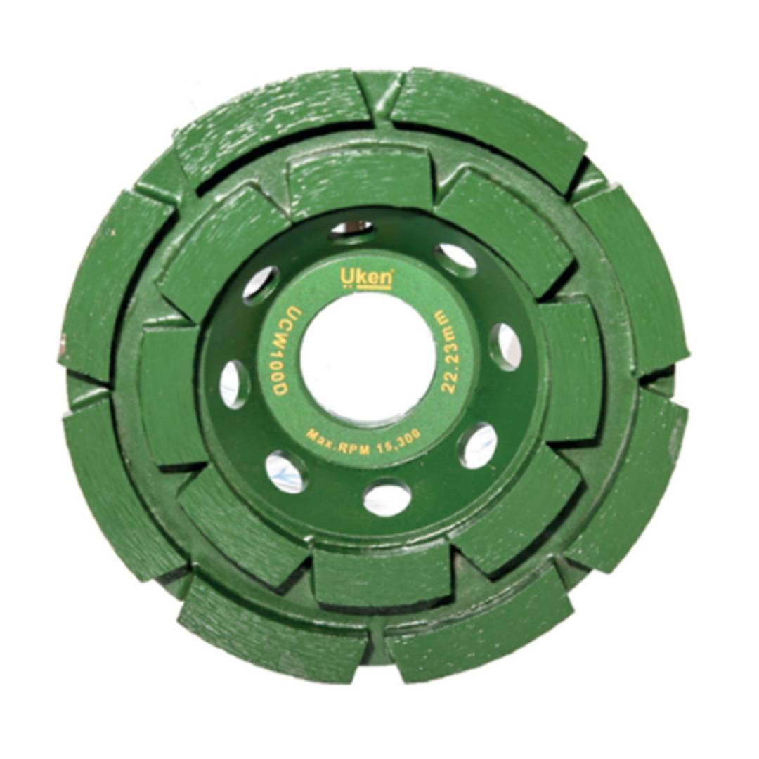 UKEN UCT100D Spiral Diamond Cup Grinding Wheel 4" Diameter 100 mm