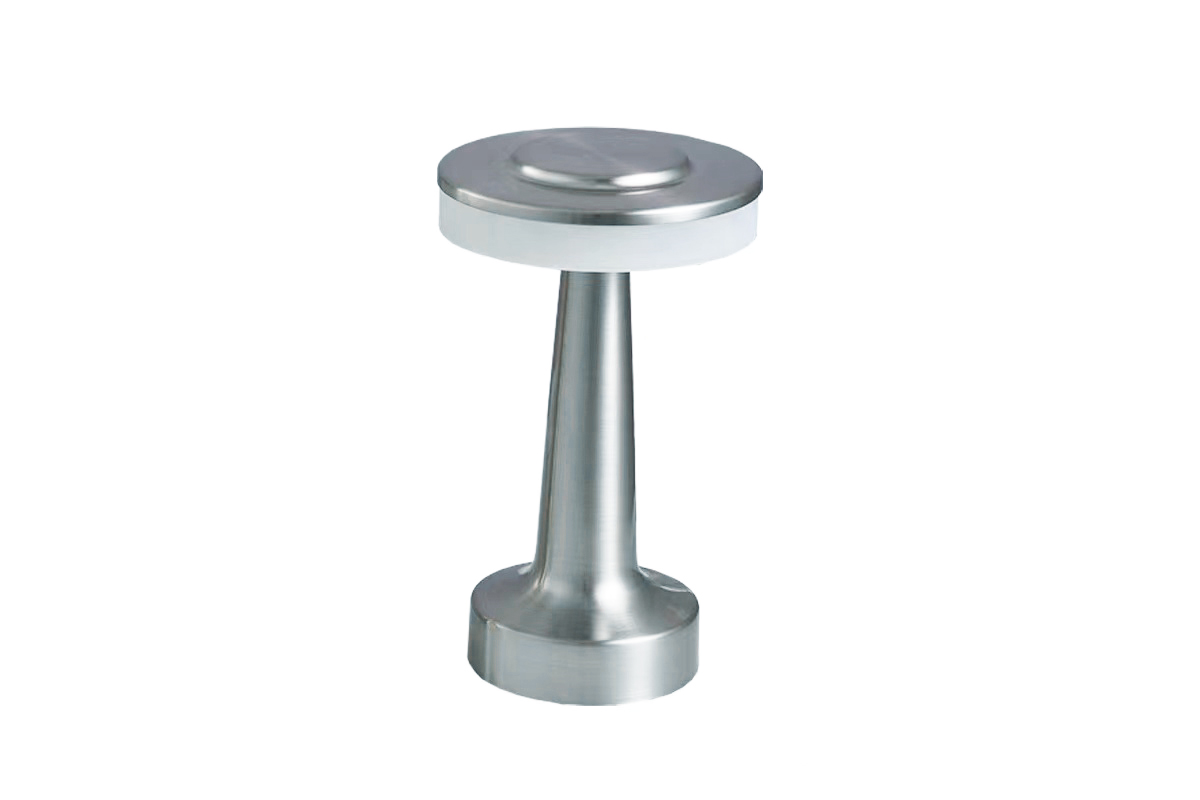 Monum Desk Lamp, 3W, 200lm, DC 5V, 1A,3000 K, 3 st. Dimming, battery 1800 mAh, inox