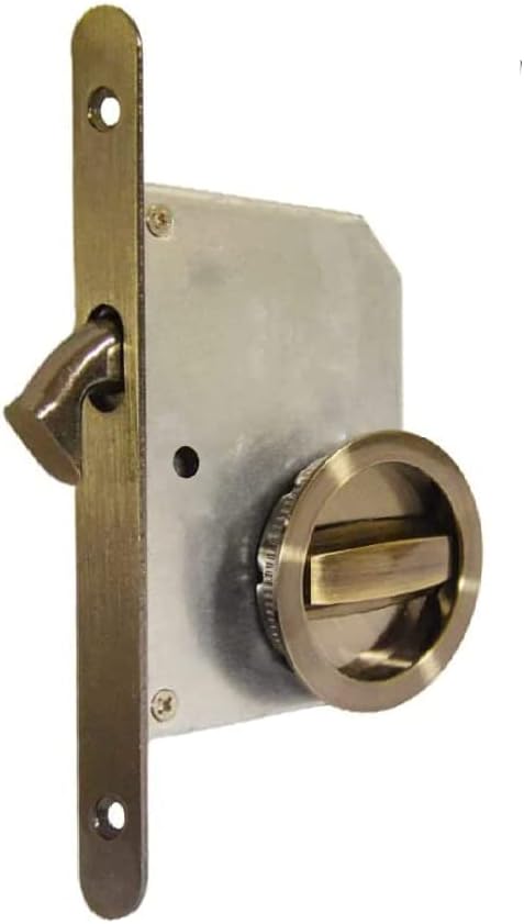 Patio Sliding Door Lock Kit Round Rosette with Lock