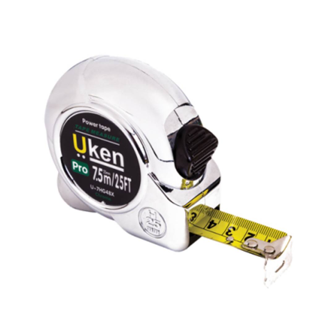 UKEN U7HG48XC Measuring Tape 7.5Mtr (25Mm) Chrome