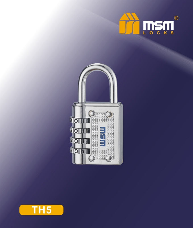 MSM Padlock combination Chrome TH5