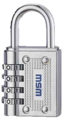 MSM Padlock combination Chrome TH5
