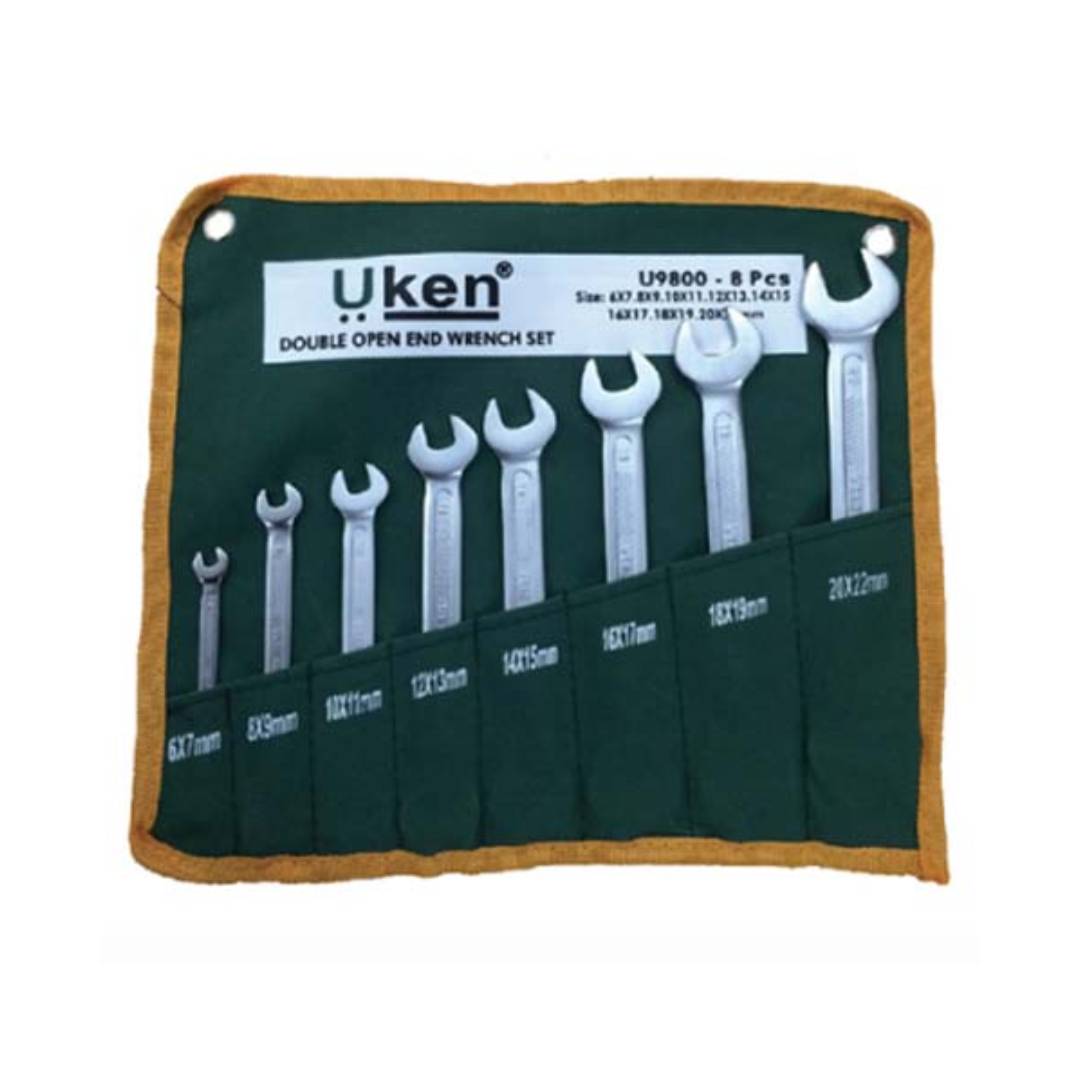 UKEN U9801 Open End Spanner Set 12 Pcs, 6-32Mm