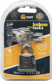 MSM High Quality Pad Lock, 20 mm, TS1-20