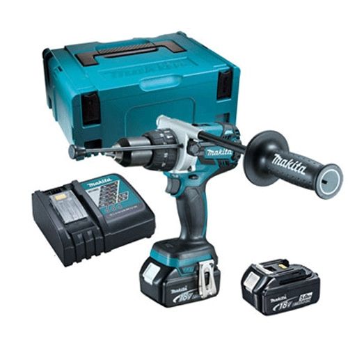 Makita Cordless Hammer Drill Brushless Motor 18V 5.0Ah With 2Battery + 1Charger DHP481RTJ