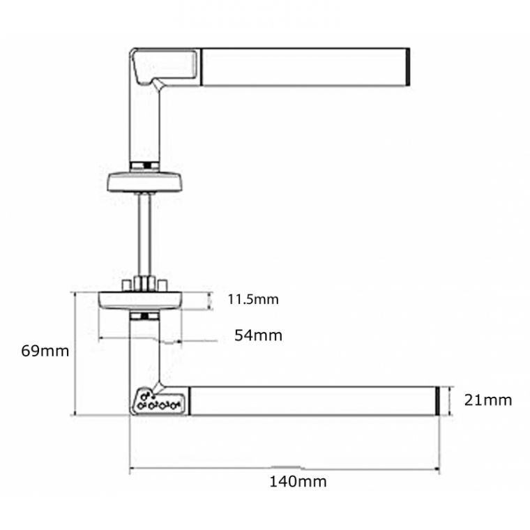 Union E1200 Codehandle Battery Operated Digital Lock