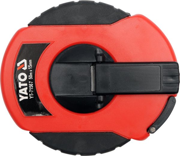 Yato Measuring Tape Fibre Glass Blade 50Mx15mm ABS case Hanger Card YT-71567
